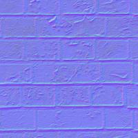 seamless wall bricks normal map 0010